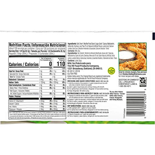Hidden Valley, Original Buttermilk Ranch, No Msg, Gluten-Free, D