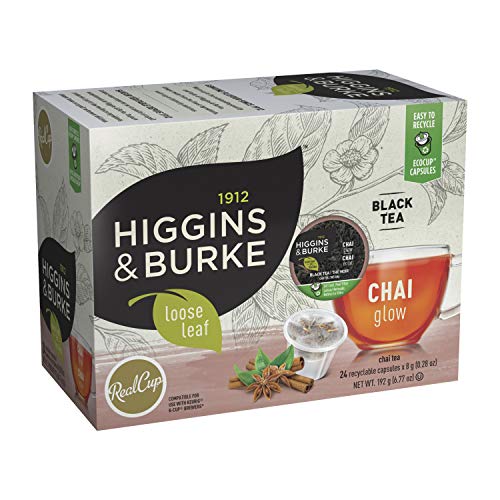Higgins &Amp; Burke Chai Glow, Loose Leaf, Black Tea, Keurig K-Cup B