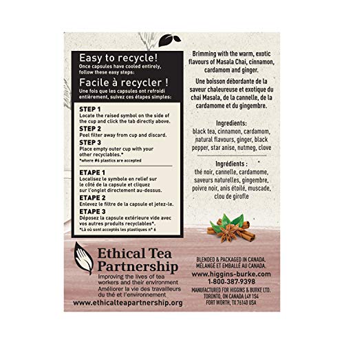 Higgins &Amp; Burke Chai Glow, Loose Leaf, Black Tea, Keurig K-Cup B