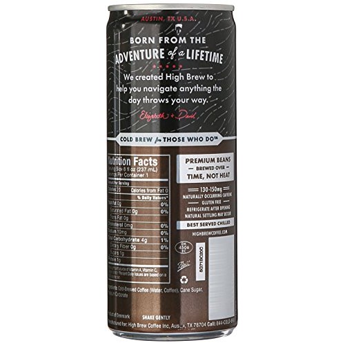 High Brew Coffee, Cold Brew, Dairy Free Black &Amp; Bold, 8 Fl Oz