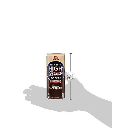 High Brew Cold Brew Coffee Creamy Cappuccino Plus Protein 8 Fl O