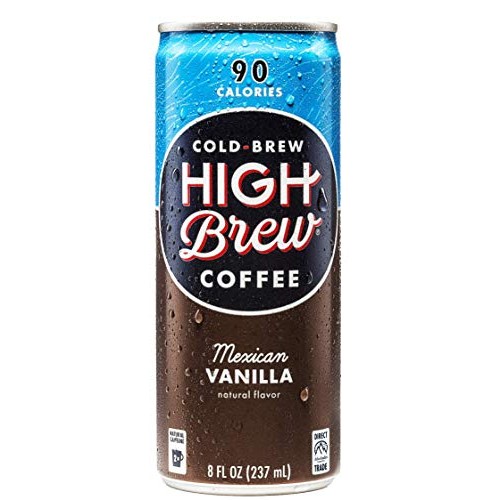 High Brew Cold Brew Coffee, Mexican Vanilla, 8 Fl Oz Can, Pack O