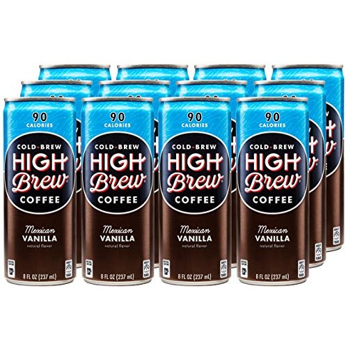 High Brew Cold Brew Coffee, Mexican Vanilla, 8 Fl Oz Can, Pack O