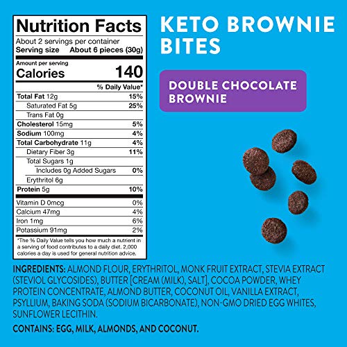 Highkey Snacks Keto Low Carb Food Chocolate Brownie Cookie Bites