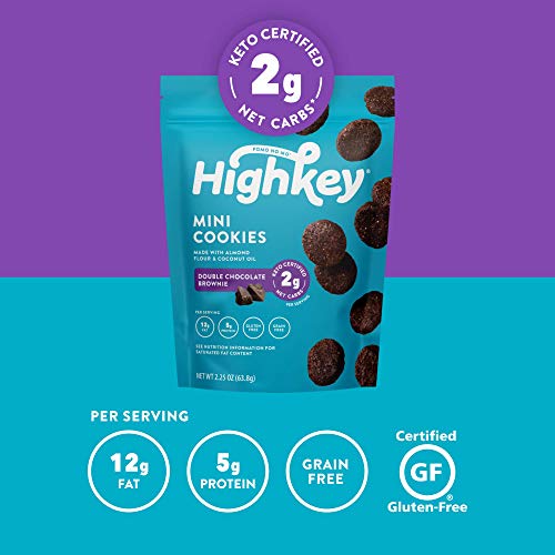 Highkey Snacks Keto Low Carb Food Chocolate Brownie Cookie Bites