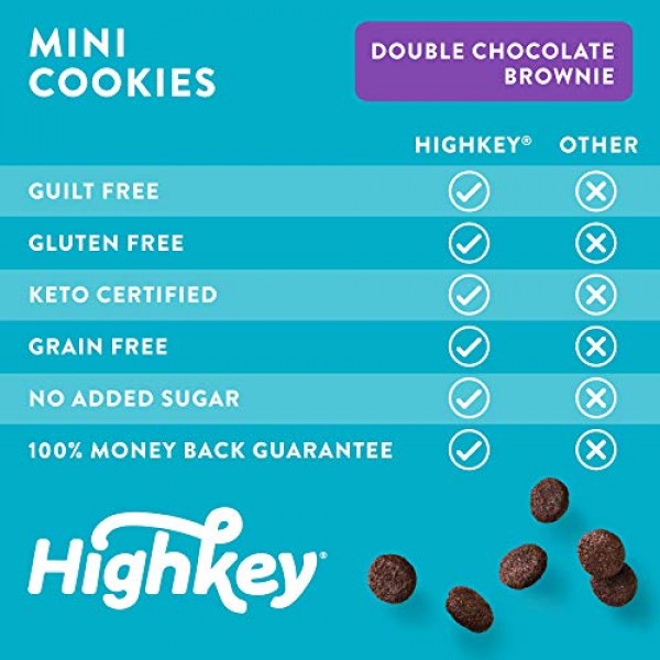 HighKey Snacks Keto Low Carb Food Chocolate Brownie Cookie Bites...