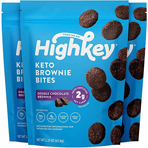 Highkey Snacks Keto Low Carb Food Chocolate Brownie Cookie Bites