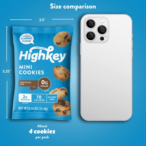 Highkey Chocolate Chip Mini Snack Packs - Keto Snack Box Sugar F...