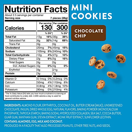 Highkey Gluten Free Cookies Chocolate Chip - Keto Snack Sugar Fr