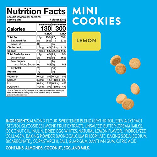 Highkey Keto Food Low Carb Snack - Variety Cookie 9 Pack - Lemon