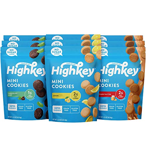 Highkey Keto Food Low Carb Snack - Variety Cookie 9 Pack - Lemon