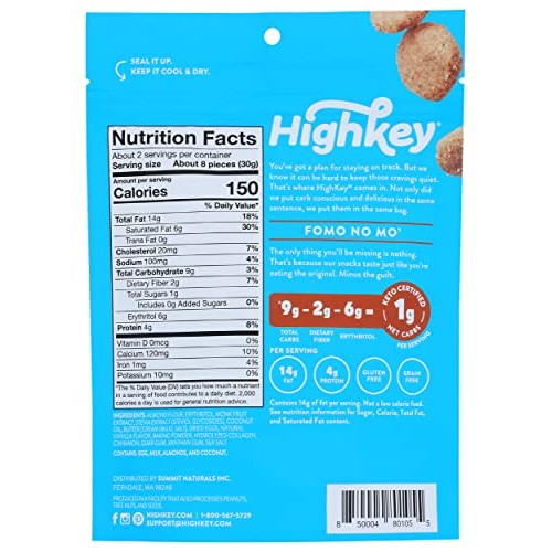 HighKey Low Carb Snickerdoodle Cookie - Keto Snacks Diabetic Des...