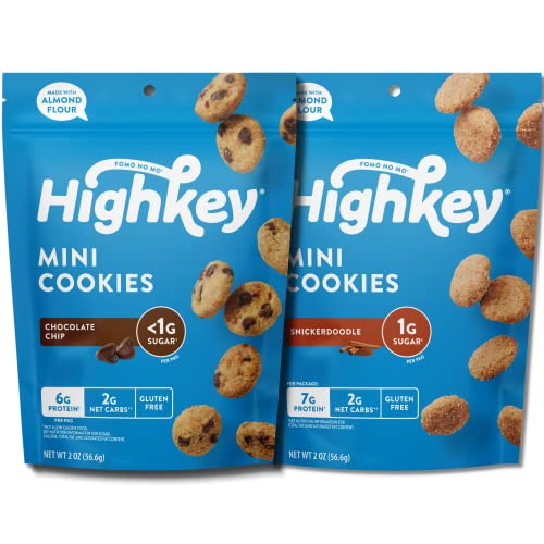 HighKey Sugar Free Cookies Variety 2-Pack - Keto Snack Pack Zero...