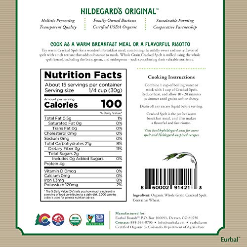 Hildegards Original Spelt Meal: Organic &Amp; Non-Gmo Ancient Grain