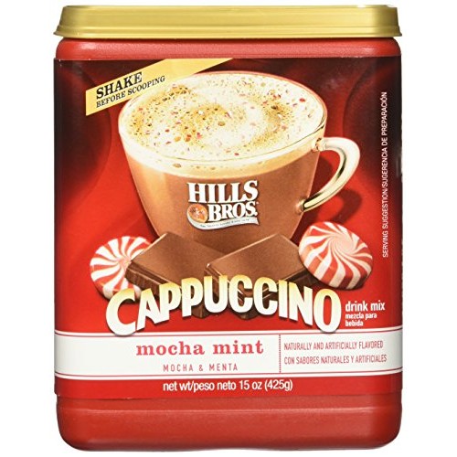 Hills Bros., Cappuccino, Mocha Mint, 15Oz Canister Pack Of 2