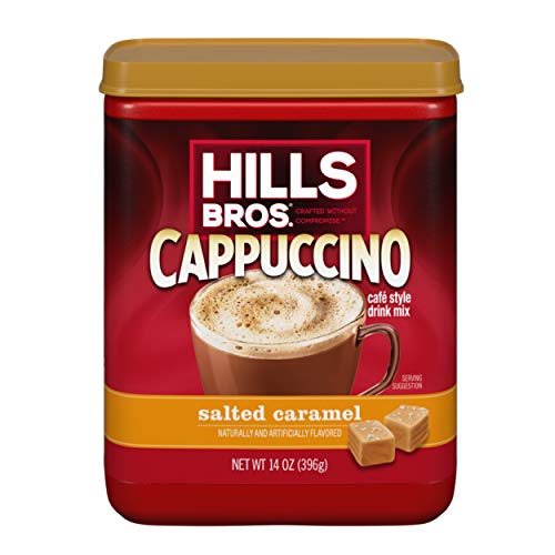 Hills Bros Instant Salted Caramel Cappuccino Mix, Easy To Use An