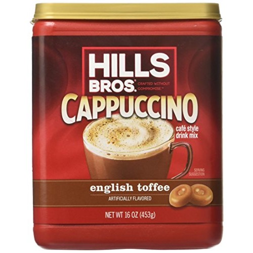 Hills Bros Cappuccino English Toffee 16Oz