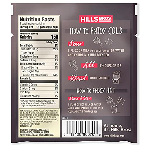 Hills Bros. Frappés, Chocolate Espresso Drink Mix, Gluten Free, ...