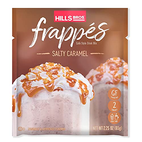 Hills Bros. Frappés, Salty Caramel Drink Mix, 12 Count 2.3 oz P...