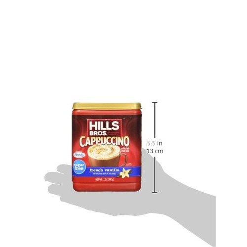 Hills Bros Instant Sugar-Free Decadent Cappuccino Mix, Easy To U