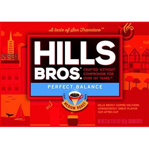 Hills Bros Perfect Balance Ground Coffee, Medium Roast, 23 Oz. C