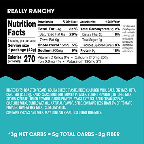 Hilo Life Keto Friendly Low Carb Snack Mix, Really Ranchy Crispy