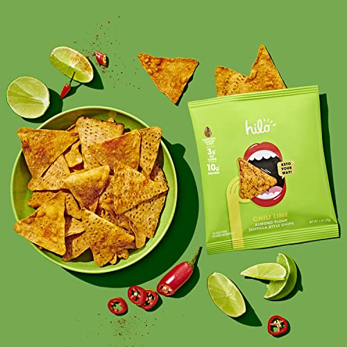 Hilo Life Low Carb Keto Friendly Tortilla Chip Snack Bags, Chili...