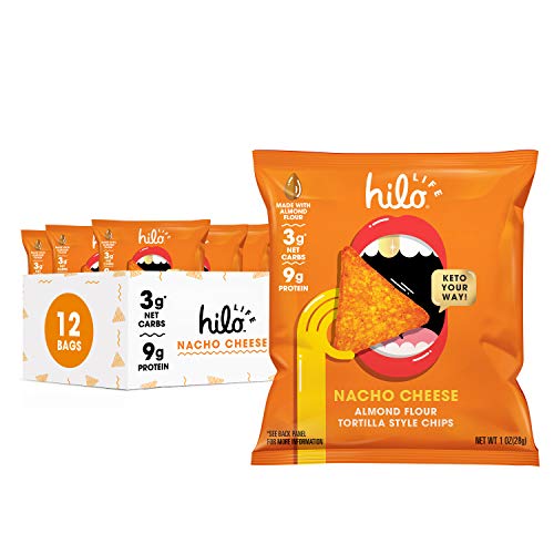 Hilo Life Low Carb Keto Friendly Tortilla Chip Snack Bags, Nacho...
