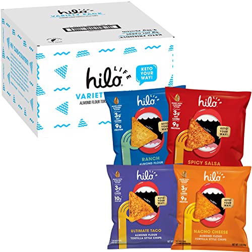 Hilo Life, Low Carb Keto Friendly Tortilla Chip Snack Bags Nacho...