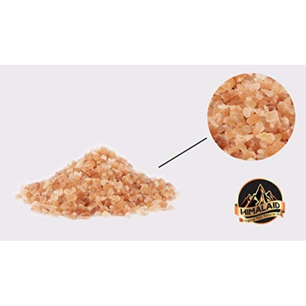 Himalaid Organic Himalayan Pink Salt Coarse 5 Pounds, 100% Nat