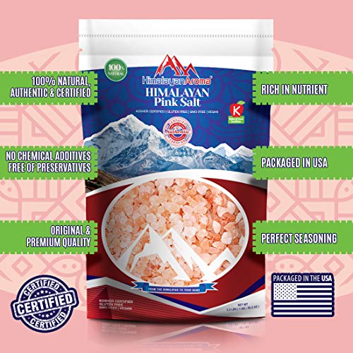 Gourmet Himalayan Salt, 2.2 Lbs, Coarse Grain, For Grinders &Amp; Mi