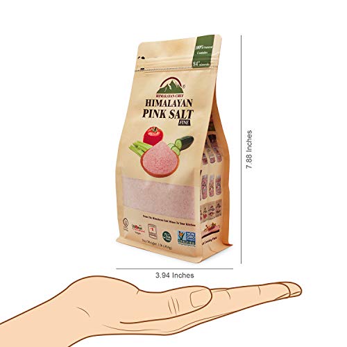 Himalayan Chef 100% Natural Pink Salt-Stand Up Bag W/Window, 5 P