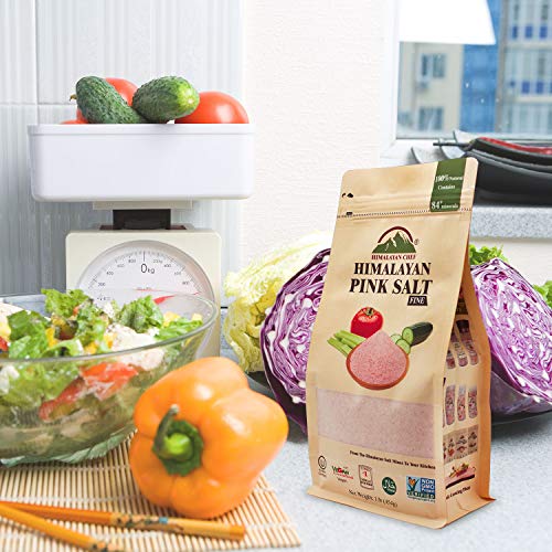 Himalayan Chef 100% Natural Pink Salt-Stand Up Bag W/Window, 5 P