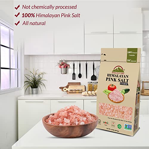 Himalayan Chef Himalayan Pink Salt Coarse Grain – 20 Lbs. Bulk S...