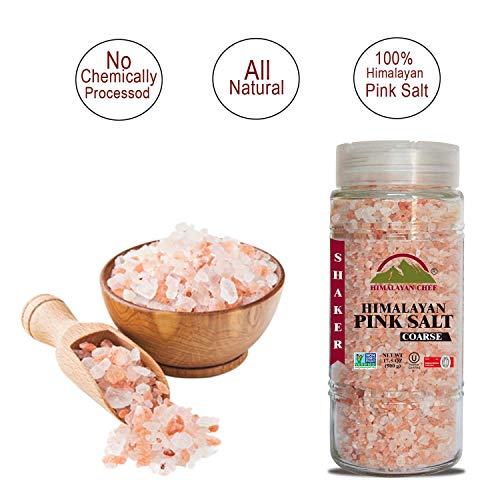 Himalayan Chef Himalayan Pink Salt, Coarse Salt, Grain, Glass Ja