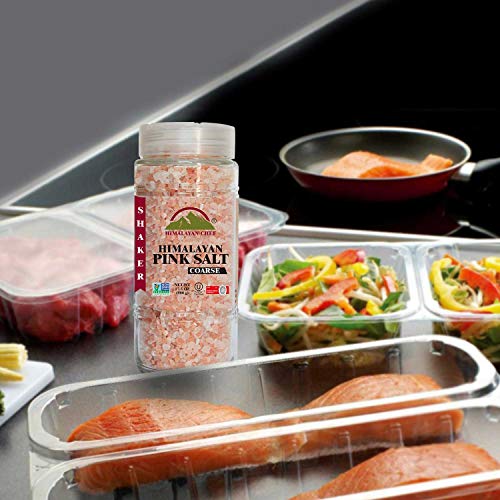 Himalayan Chef Himalayan Pink Salt, Coarse Salt, Grain, Glass Ja