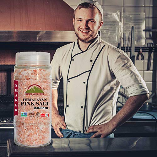 Himalayan Chef Himalayan Pink Salt, Coarse Salt, Grain, Glass Ja