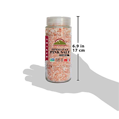 Himalayan Chef Himalayan Pink Salt, Coarse Salt, Grain, Glass Ja