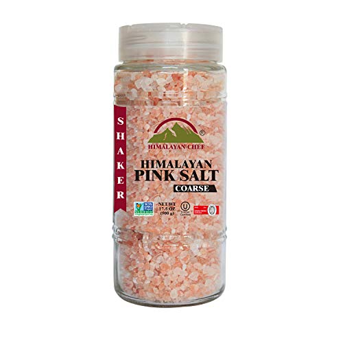 Himalayan Chef Himalayan Pink Salt, Coarse Salt, Grain, Glass Ja