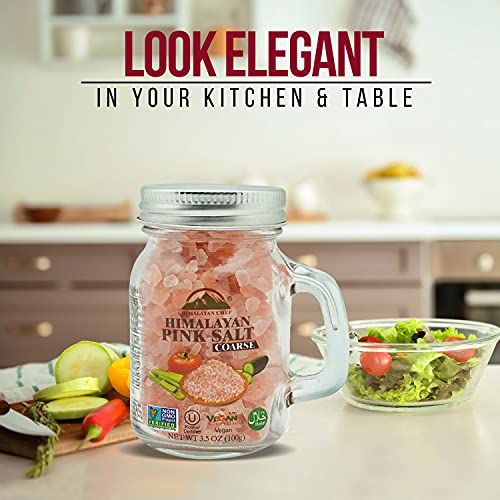 Himalayan Chef Himalayan Pink Salt, Coarse Salt, Mason Jar-3.5 O...