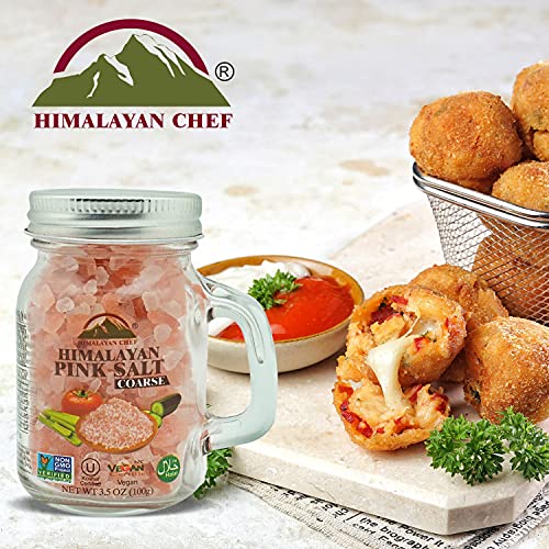 Himalayan Chef Himalayan Pink Salt, Coarse Salt, Mason Jar-3.5 O...