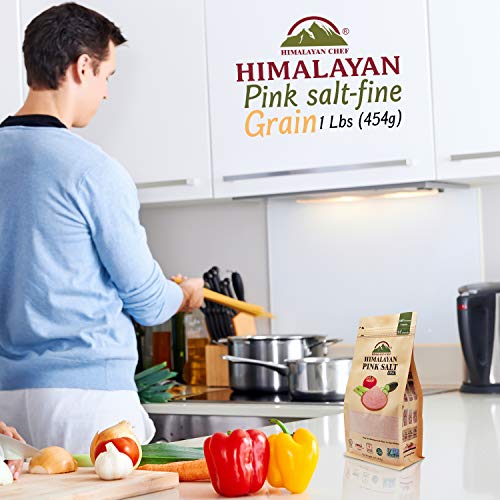 Himalayan Chef Himalayan Pink Salt Fine, 16 Ounce