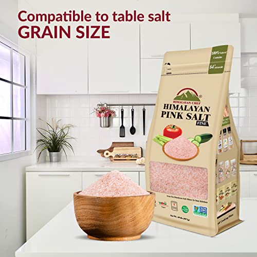 Himalayan Chef Himalayan Pink Salt, Fine Grain Bulk Size - 20 lb...