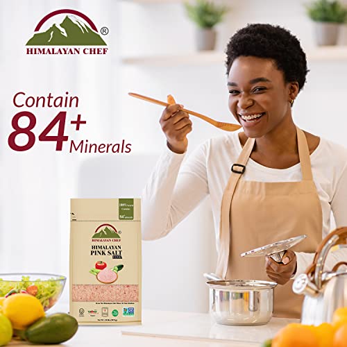 Himalayan Chef Himalayan Pink Salt, Fine Grain Bulk Size - 20 lb...