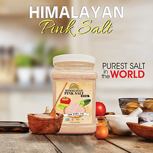 Himalayan Chef Natural Pink Salt Fine Plastic Jar,Pure Fine Salt