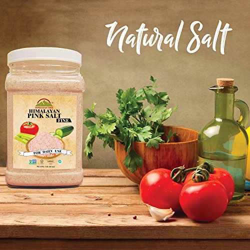 Himalayan Chef Natural Pink Salt Fine Plastic Jar,Pure Fine Salt