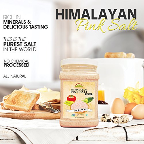 Himalayan Chef Natural Pink Salt Fine Plastic Jar,Pure Fine Salt
