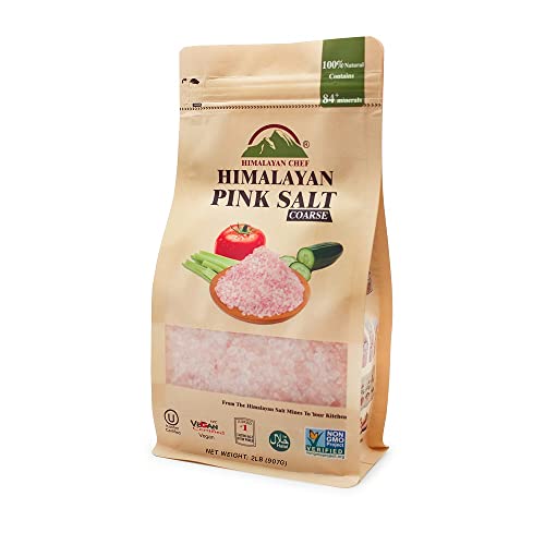 Himalayan Chef Pink Himalayan Salt, Coarse Grain, Refill Grinder...