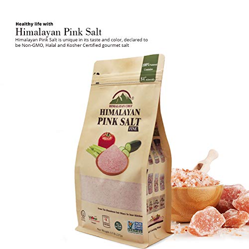 Himalayan Chef Pink Himalayan Salt Fine Grain-3 Pounds, Pack Of 6