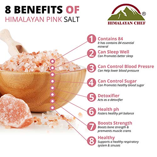 Himalayan Chef Pink Himalayan Salt Fine Grain-3 Pounds, Pack Of 6